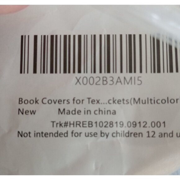 Trendix Fabric Binder Socks Set Of 10 Book Covers Multicolor Polyester Spandex - Picture 3 of 7